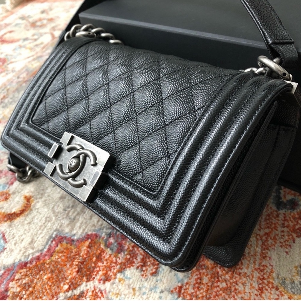 CHANEL boy Black Quilted Crossbody Bag - Picture 7 of 8
